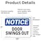 Signmission Door Swings Out, 10 in W x Rectangle, Vinyl Decal OS-2PACK-NS-D-710-L-11523 - alternate 5